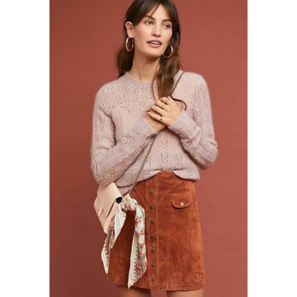 NWT Anthropologie Rare Bella Pointelle Pullover - Picture 1 of 4